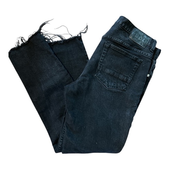 PacSun Black Straight Leg Jeans with Raw Hems - Picture 3 of 7